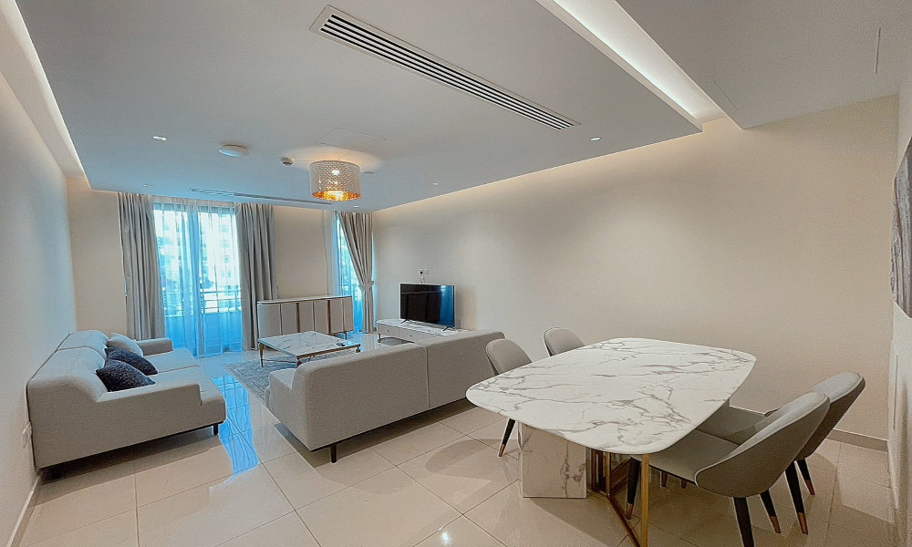 Stylish 1BHK w/ Balcony | Furnished | Pearl small 2